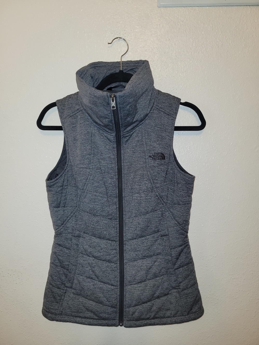 The North Face Gray Heather Insulated Quilted Puffer Vest Women's Small